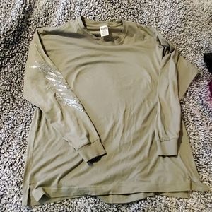 Vs pink bling campus tee